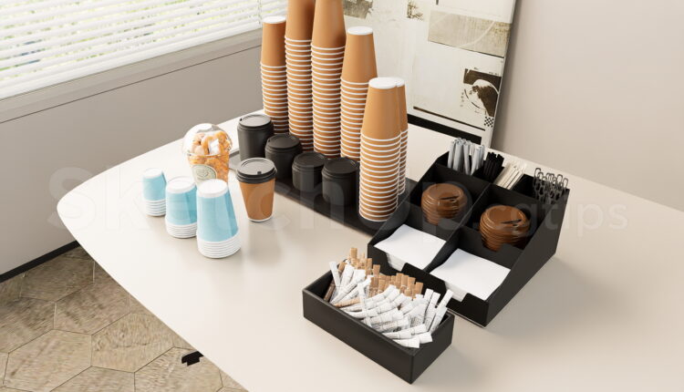 21074. Coffee Shop Accessories Sketchup Model Free Download (1)