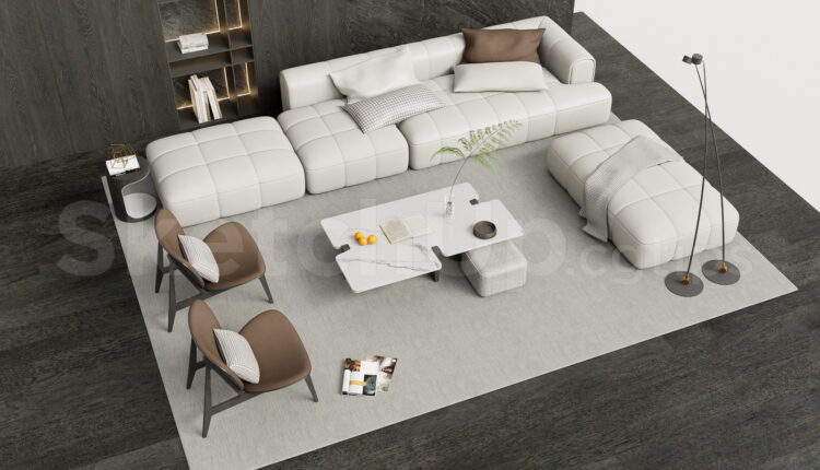 21084. Free Sketchup Sofa Model Download (2)