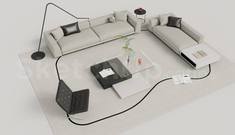 21093. Free Sketchup Sofa Model Download (2)