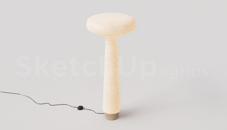21120. Modern Minimalist Floor Lamp Sketchup Model Free Download (1)