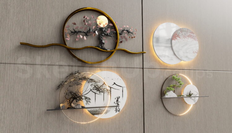 21154. Luxury Decorative Wall Panel Art Sketchup Model Free Download (1)