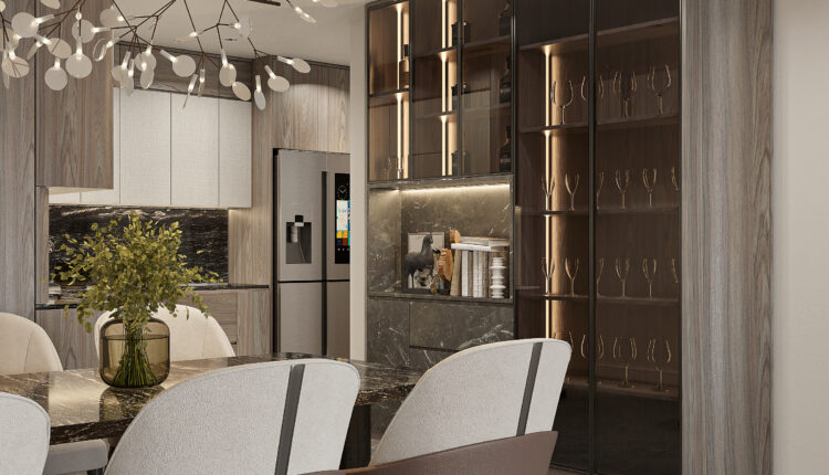 21168. Free Sketchup Living Room – Kitchen Interior Model Download By Tran Nam (4)