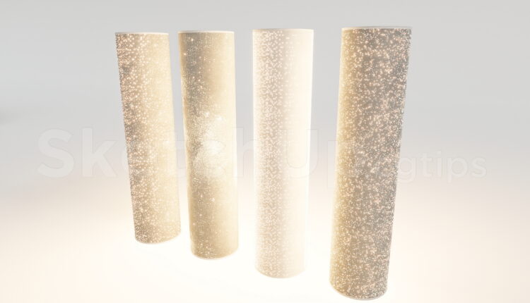 21171. Modern Cylindrical Floor Lamp Sketchup Model Free Download (2)