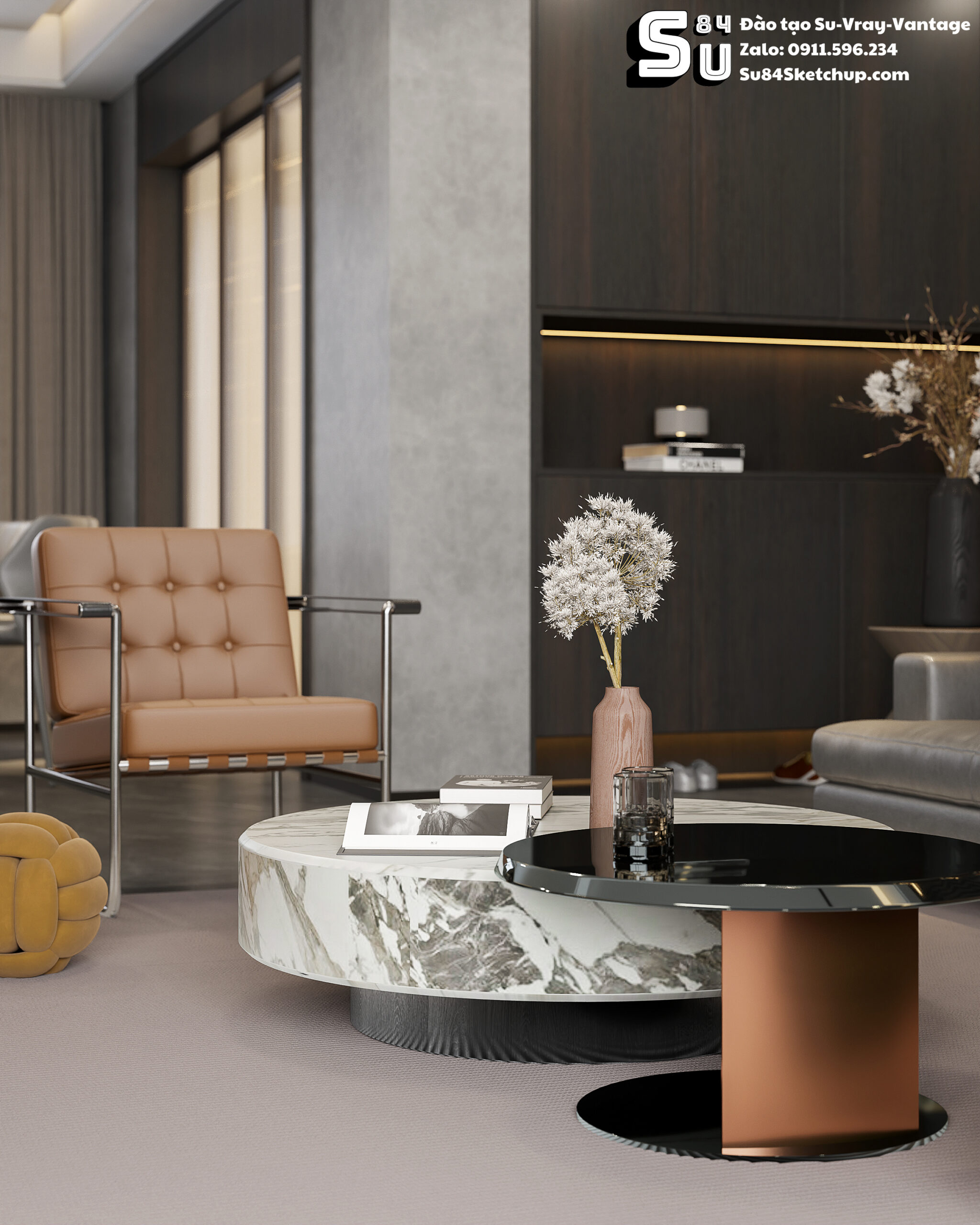 21222. Free Sketchup Living Room Interior Model Download By Tran Nam (4)