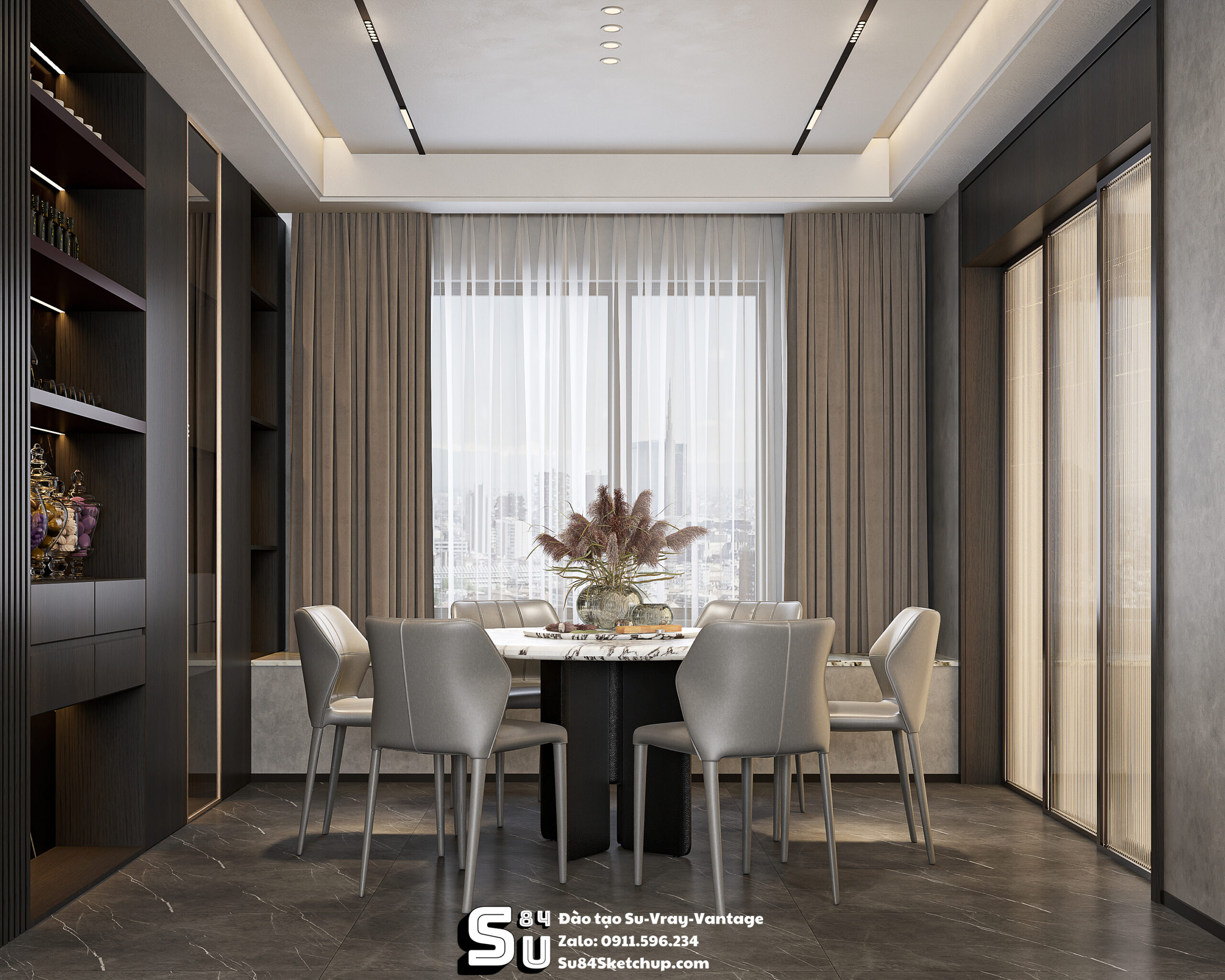 21222. Free Sketchup Living Room Interior Model Download By Tran Nam (5)