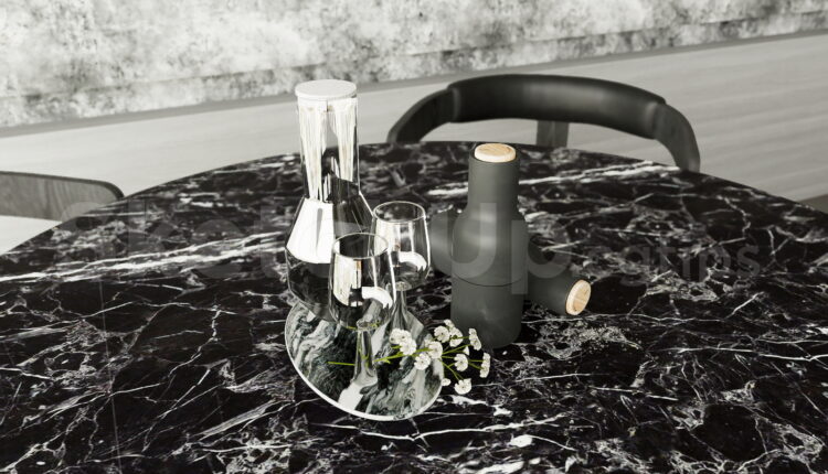 21226. Modern Luxury Tableware And Decorative Accessories Sketchup 3d Model Download (1)