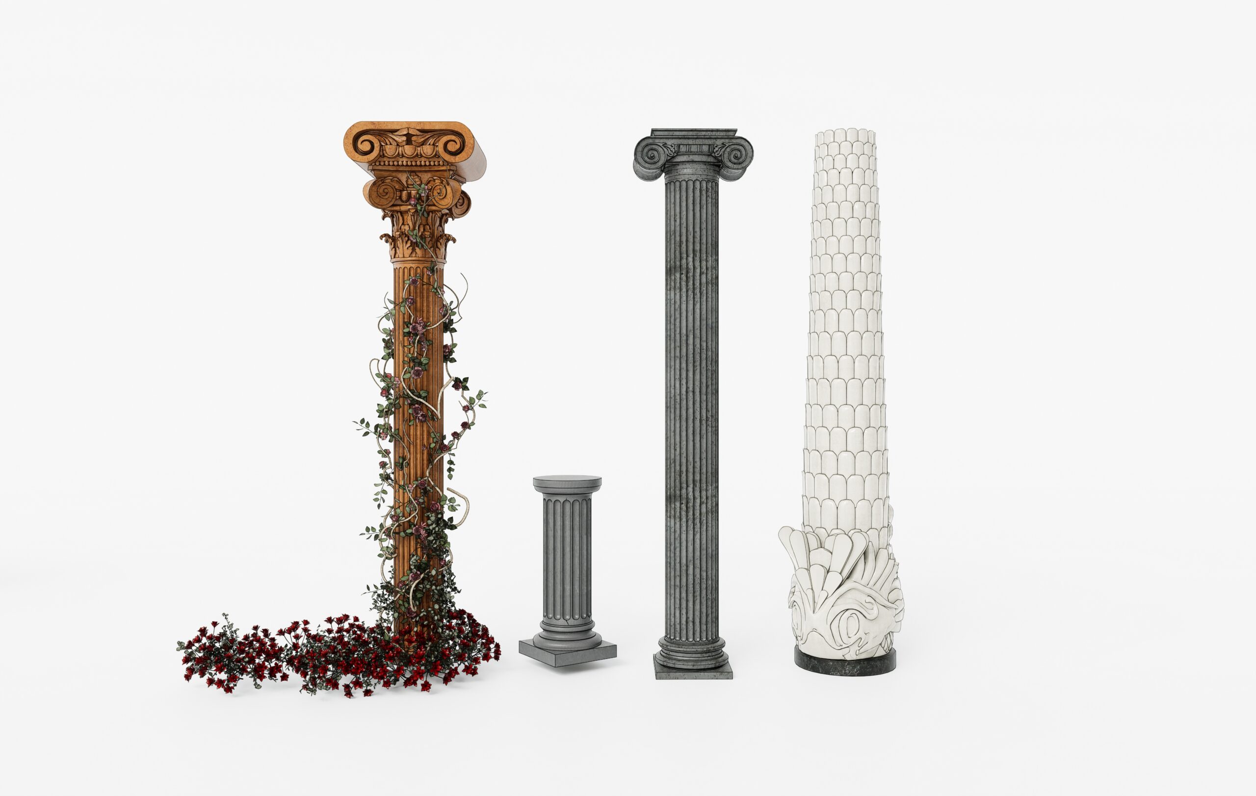 21244. Classical Architectural Columns And Decorative Pillars Sketchup 3d Models Download (1)