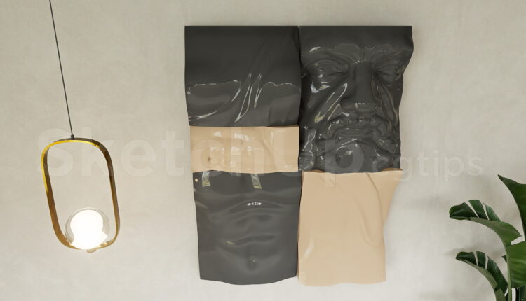 21246. Contemporary Glossy Face Relief Wall Sculpture 3d Model Download (2)