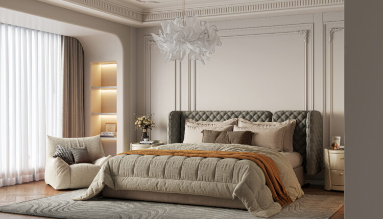 21277. Modern Classic Bedroom Interior Design Sketchup Model Tran Nam (4)
