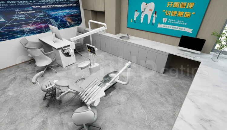21285. Modern Dental Clinic Interior Room Sketchup Model Download (2)