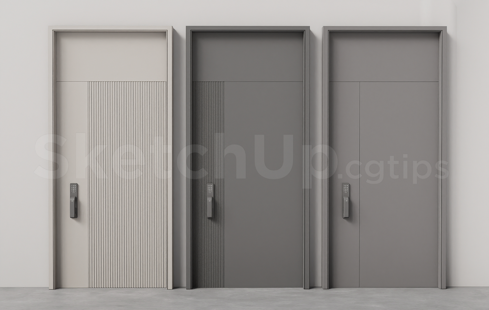 21317. Modern Interior Door Design – Sketchup 3d Model Download (1)