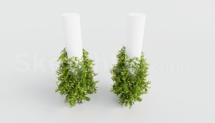 21318. 3d Climbing Plant On Round Column Set High-detail Sketchup Asset Download (2)