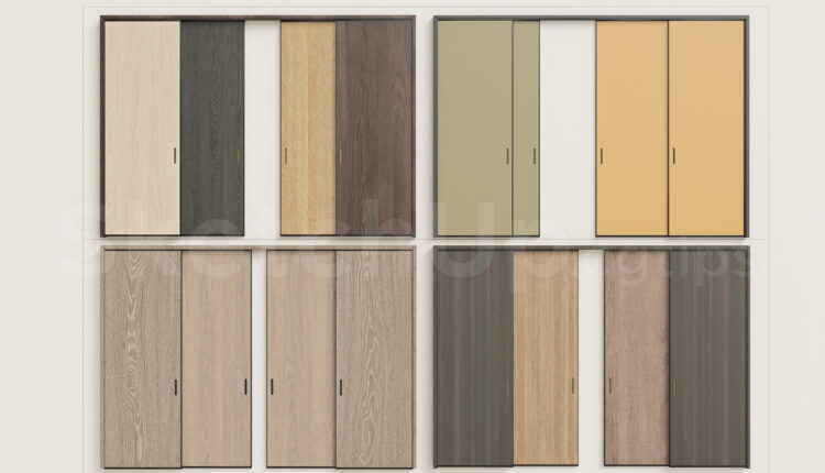 21330. Modern Minimalist Sliding Doors Collection – Sketchup 3d Model Download (1)