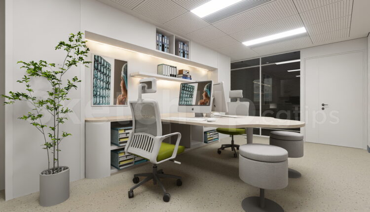 21352. Modern Clinic Office Interior Design Sketchup Model Download (1)