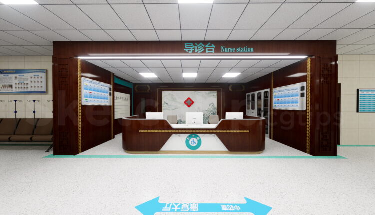 21364. Hospital Reception Desk And Nurse Station Sketchup Model Download (1)