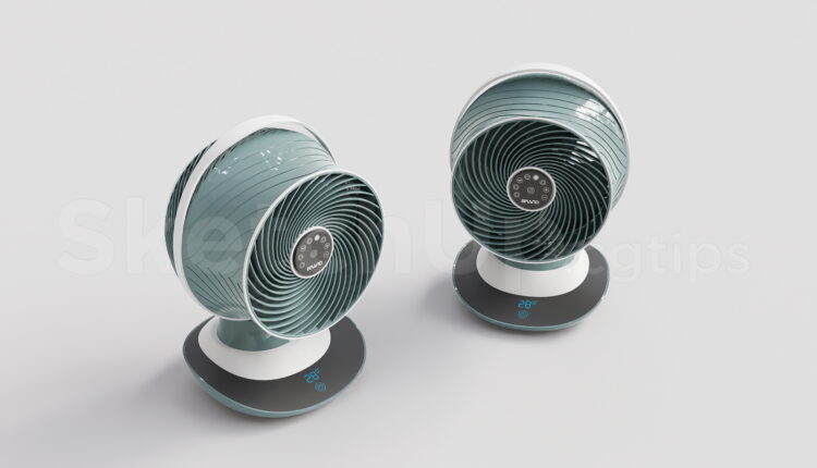 21408 Modern Electric Air Circulator Table Fan Sketchup Model Download (2)