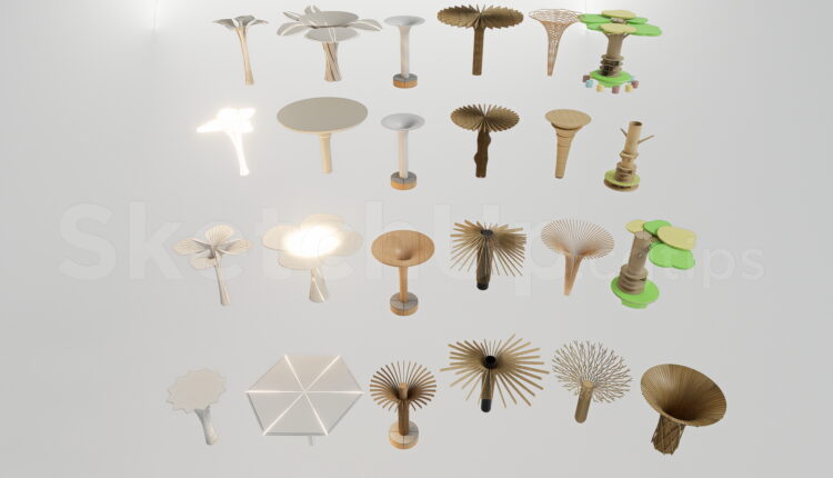 21419. Modular Interior Column Design Collection Sketchup 3d Models Download (2)