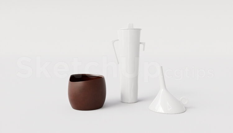 21456. Minimalist Kitchen Accessories Set Sketchup Model Free Download (1)