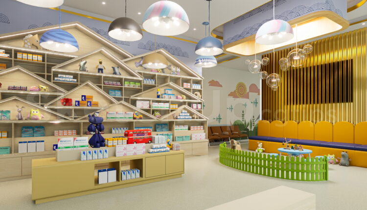 21502. Modern Kids Toy Store And Pharmacy Interior Design Sketchup Model Download (1)