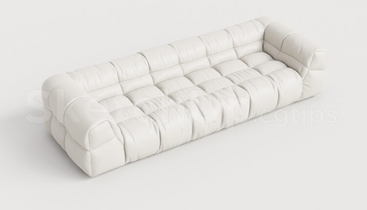 21543. Modern Tufted Leather Sofa Sketchup Model Free Download (1)