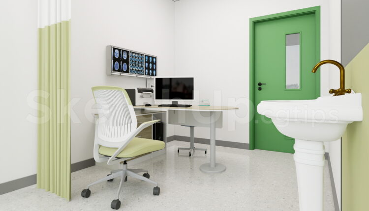 21545. Modern Medical Examination Room Sketchup Model Free Download (2)