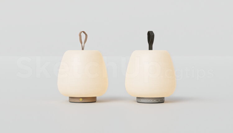 21547. Modern Decorative Table Lamp Set – Sketchup 3d Model Download (2)