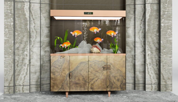 21562. Luxury Indoor Aquarium Fish Tank Sketchup Model Free Download (1)