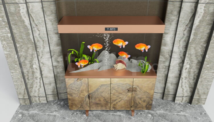 21562. Luxury Indoor Aquarium Fish Tank Sketchup Model Free Download (2)