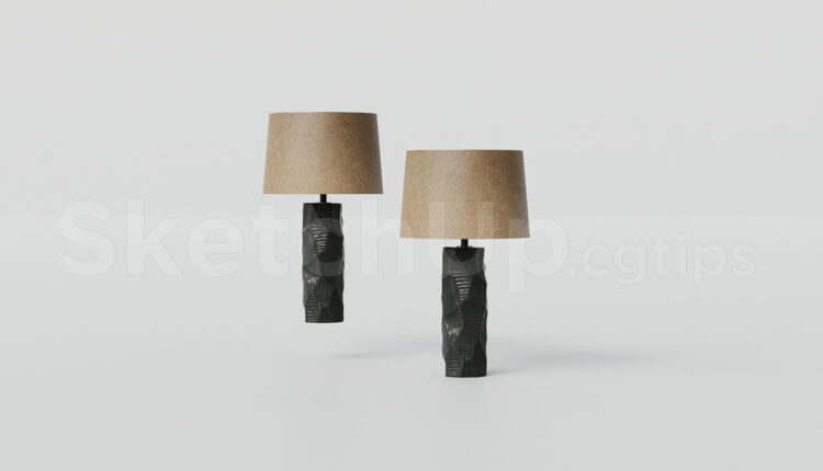 21564. Modern Table Lamp Set 3d Model – Sketchup Design Download (1)