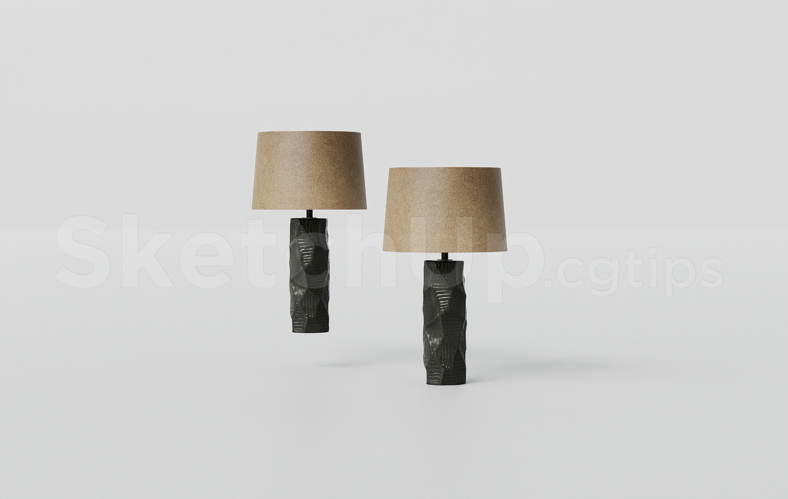 21564. Modern Table Lamp Set 3d Model – Sketchup Design Download (1)