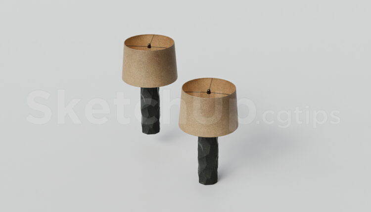 21564. Modern Table Lamp Set 3d Model – Sketchup Design Download (2)