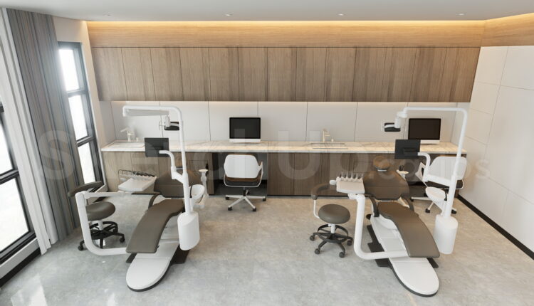 21585. Modern Dental Clinic Interior Sketchup Model Download (2)