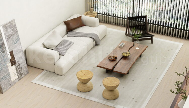 21605. Modern Cream Modular Fabric Sofa And Cushions Sketchup Model 3d Download (1)