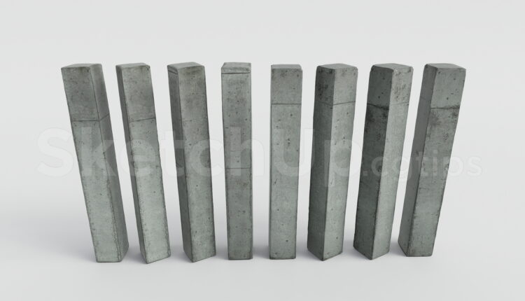 21612. Modular Concrete Column Collection 3d Model – Sketchup Download (2)