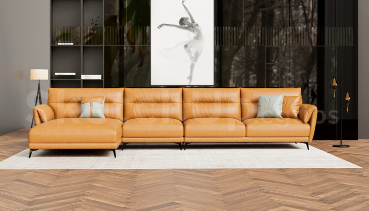 21620. Modern Leather Sectional Sofa 3d Model – Free Download (2)