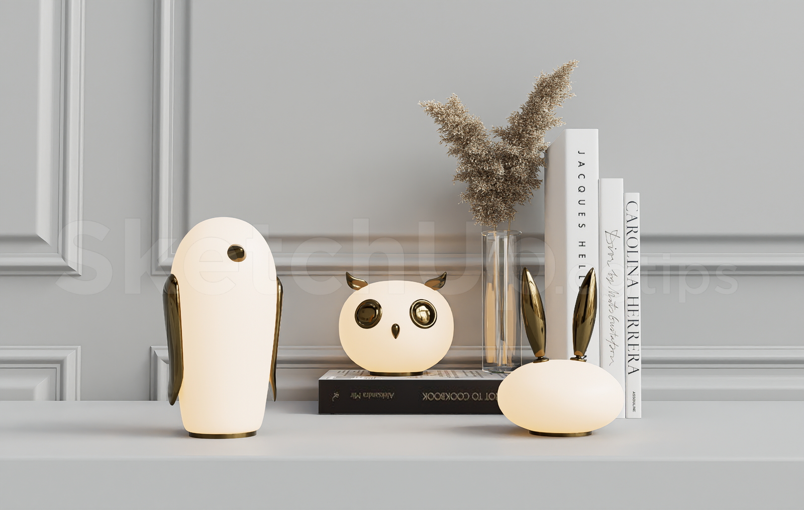 21666. Minimalist Animal Shaped Table Lamp Set 3d Model Free Download (1)