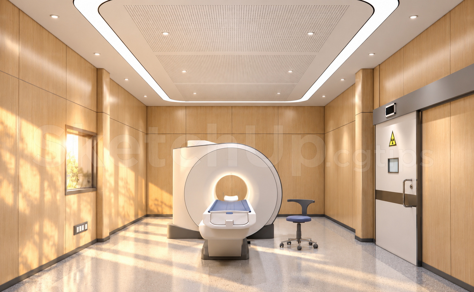 21728. Modern Hospital Mri Scanner Room Interior 3d Model Sketchup Download