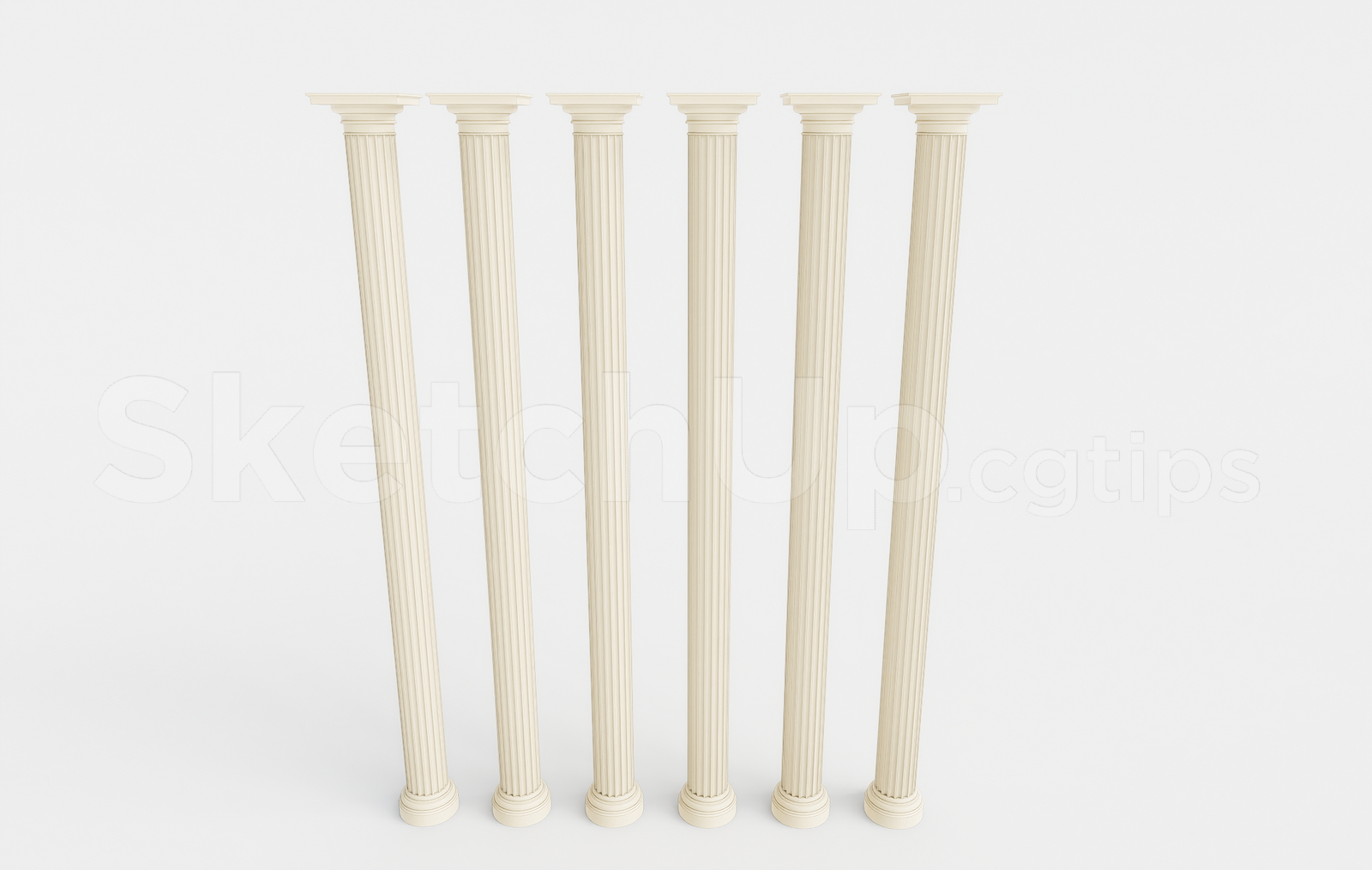 21738. Classic Roman Round Column Collection Sketchup Download (2)